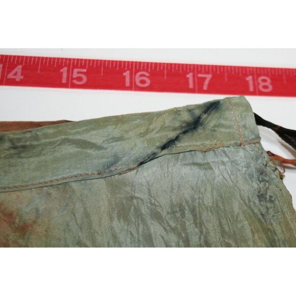 Azmina 100% Silk Hi-Lo Maxi Skirt Women OS Tassel Ties Embroidered Boho Festival - Picture 5 of 8